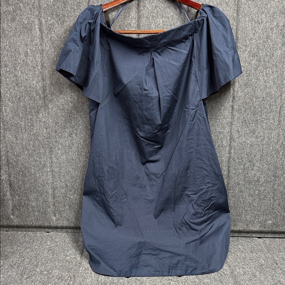 Vince Dark Blue Off-Shoulder Midi Dress - Picture 3 of 7